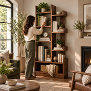 Trihandy Wooden Bookshelf & Open Storage Unit