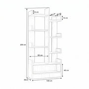 Trihandy Wooden Bookshelf & Open Storage Unit