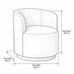 Trinty Pink Velvet Manicure Chair with Rounded Base size drawing shows a 60 cm width, 60 cm depth and an 80 cm height.