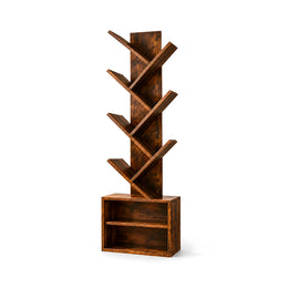Twikarino Wooden V-Shelf Bookshelf & Open Storage Unit