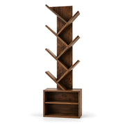 Twikarino Wooden V-Shelf Bookshelf & Open Storage Unit