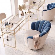 Umbriala Blue & Cream Manicure Chair