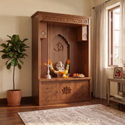 Vanya Premium Wooden Finish Home Pooja Mandir