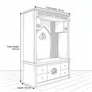 Vanya Premium Wooden Finish Home Pooja Mandir
