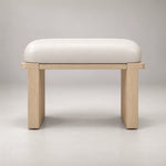 Vendisora Pedicure Footrest: a narrow front rail, layered end supports and visible wood grain on a neutral studio floor.