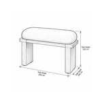 Vendisora Pedicure Footrest dimension guide with visible wood grain and labels of 60 cm wide, 20 cm deep and 45 cm high.