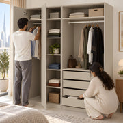 Verylona 3 Door Wooden Wardrobe