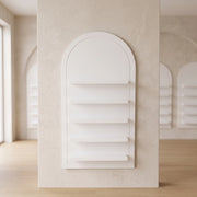 Wallmona White Wall-Mounted Salon Product Display Stand