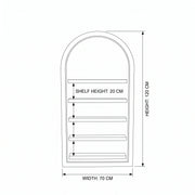 Wallmona White Wall-Mounted Salon Product Display Stand