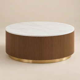 Wilderona White Marble Coffee Table