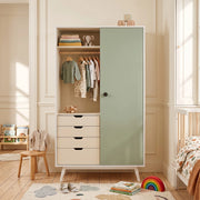 Windora Kids Wardrobe with 4 Drawers