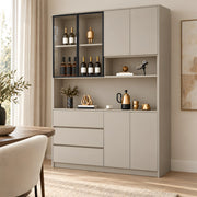 Wineliya Grey Dining Storage Cabinet