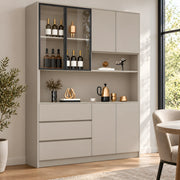 Wineliya Grey Dining Storage Cabinet