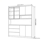 Wineliya Grey Dining Storage Cabinet