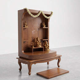 Aranya Premium Wooden Finish Home Pooja Mandir