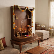 Aranya Premium Wooden Finish Home Pooja Mandir