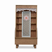 Anvaya Premium Wooden Finish Pooja Mandir with Om Panel