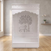 Prakriti Premium Finish Pooja Mandir with Tree of Life