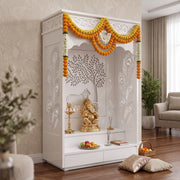 Prakriti Premium Finish Pooja Mandir with Tree of Life
