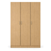 Woodlomy 3 Door Wooden Wardrobe