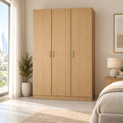 Woodlomy 3 Door Wooden Wardrobe
