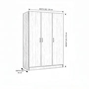 Woodlomy 3 Door Wooden Wardrobe