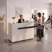 Woshiblo White Modern Salon Reception Desk