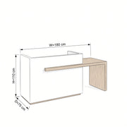 Woshiblo White Modern Salon Reception Desk