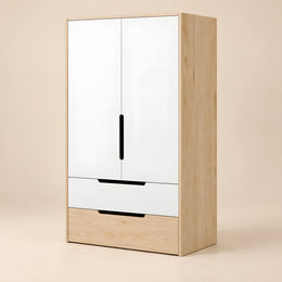 Zasfony 2 Door Wooden Wardrobe