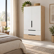 Zasfony 2 Door Wooden Wardrobe