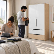 Zasfony 2 Door Wooden Wardrobe