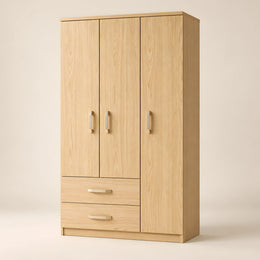 Zazolora 3 Door Wooden Wardrobe