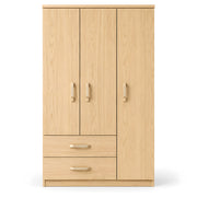 Zazolora 3 Door Wooden Wardrobe