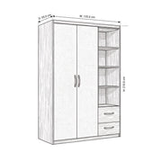 Zeglomy 2 Door Wooden Wardrobe