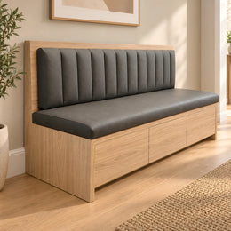 Zenoly Grey Storage Bench