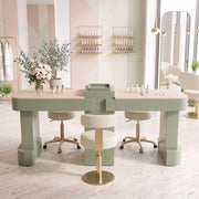 Zenovy Green Modern Manicure Table