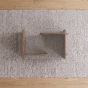 Zeshmy Modern Wooden Glass Top Coffee Table