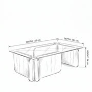 Zeshmy Modern Wooden Glass Top Coffee Table